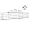 vidaXL Paniers &agrave; gabions arqu&eacute;s 7 pcs 200x30x40/60 cm Fer galvanis&eacute;