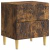 vidaXL Table de chevet Ch&ecirc;ne fum&eacute; 43 x 34,5 x 48 cm Bois d'ing&eacute;nierie