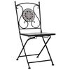 vidaXL Chaises de bistrot mosa&iuml;que 2 pcs Gris