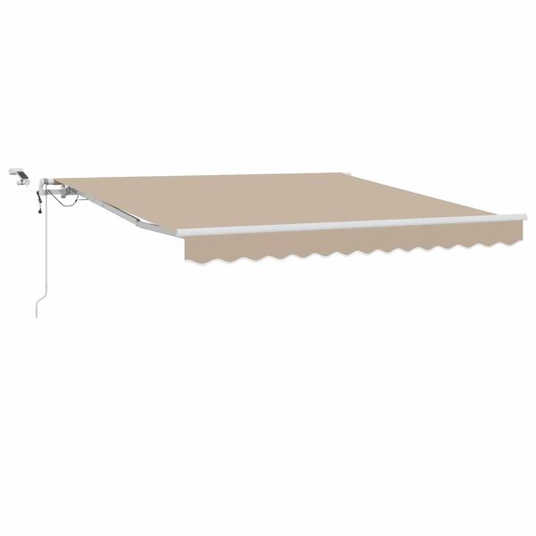 vidaXL Auvent R&eacute;tractable Beige 300 x 250 cm Polyester et m&eacute;tal