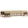 vidaXL Ensemble de canap&eacute;s d'ext&eacute;rieur 7 pcs Naturel et Beige
