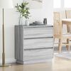 vidaXL Cabinet de chevet Gris 71 x 34,5 x 75 cm Bois d'ing&eacute;nierie