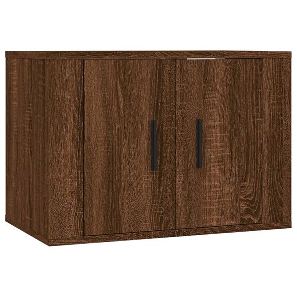 vidaXL Ensemble de meubles TV 3 pcs Ch&ecirc;ne marron Bois d'ing&eacute;nierie