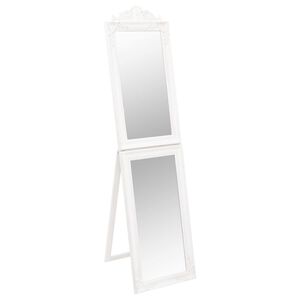 vidaXL Miroir sur pied Blanc 50x200 cm