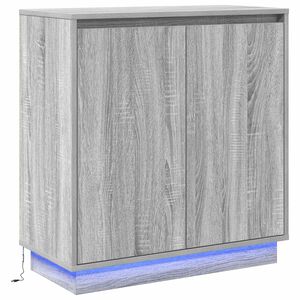 vidaXL Buffet LED pour Sonoma gris 71 x 34,5 x 75 cm