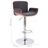 vidaXL Tabouret de bar Gris Tissu