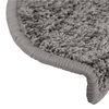 vidaXL Tapis d'escalier 10 pi&egrave;ces 65 x 21 x 4 cm Gris Demi-rond Grand
