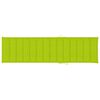 vidaXL Chaise longue avec coussin vert vif Bois de teck solide