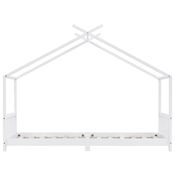 vidaXL Cadre de lit d'enfant Blanc Bois de pin massif 90 x 200 cm