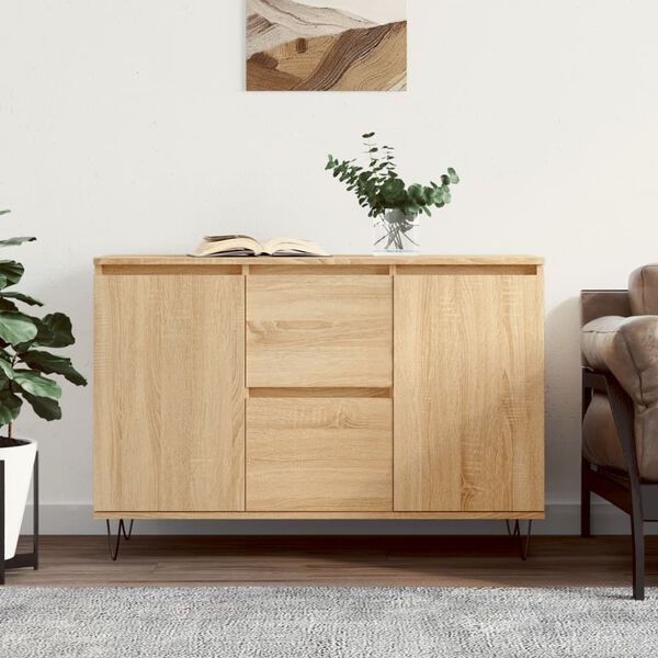 vidaXL Buffet ch&ecirc;ne sonoma 101,5x35x70 cm bois d'ing&eacute;nierie