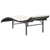 vidaXL Chaise longue avec coussin noir 55x199x50 cm résine tressée