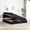 vidaXL Lit de Rangement avec matelas Noir 160 x 200 cm Velours