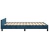 vidaXL Cadre de lit sans matelas bleu fonc&eacute; 120x190 cm velours