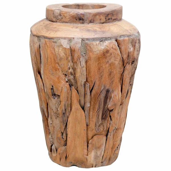vidaXL Vase de décoration 40 x 60 cm Bois de teck solide