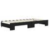 vidaXL Lit de jour avec gigogne et matelas noir 90x190 cm tissu