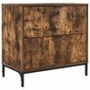 vidaXL Table de chevet Ch&ecirc;ne fum&eacute; 63,5 x 36 x 61 cm Bois d'ing&eacute;nierie