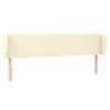 vidaXL T&ecirc;te de lit avec oreilles Cr&egrave;me 163x23x78/88 cm Similicuir