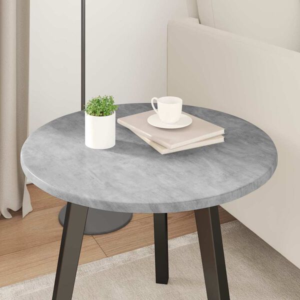 vidaXL Plateau de table Gris b&eacute;ton 50 x 50 x 1,5 cm Bois d'ing&eacute;nierie