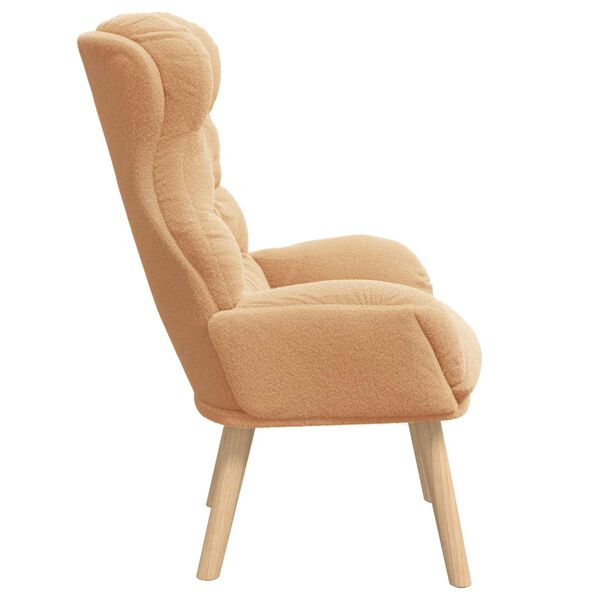 vidaXL fauteuil Beige 69 x 74 x 93 cm Tissu Sherpa