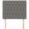vidaXL T&ecirc;te de lit Gris fonc&eacute; 90x7x118/128 cm Tissu