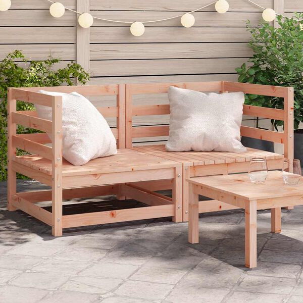 vidaXL Canap&eacute;s d'angle de jardin 2 pcs 70x70x67 cm bois massif douglas