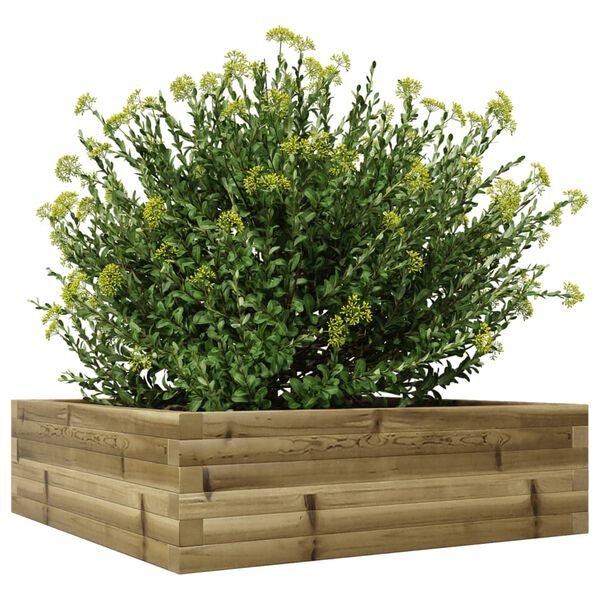 vidaXL Jardini&egrave;re 80x80x23 cm bois de pin impr&eacute;gn&eacute;