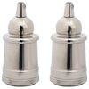 vidaXL Douilles de lampe 2 pcs nickel satin&eacute; E27