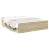 vidaXL Cadre de lit avec tiroirs sans matelas ch&ecirc;ne sonoma 160x200 cm