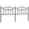 vidaXL T&ecirc;te de lit de remplacement m&eacute;tal noir 193 cm