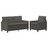 vidaXL Ensemble de Canap&eacute;s 2 pcs Gris fonc&eacute; Tissu
