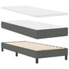 vidaXL Lit &agrave; ressorts avec matelas Gris fonc&eacute; 200 x 80 cm tissu
