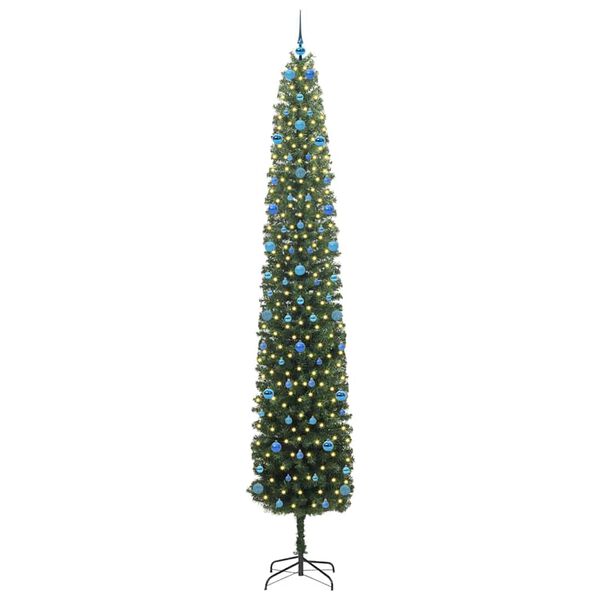 vidaXL Sapin de No&euml;l artificiel Vert 300 cm PVC et acier et plastique