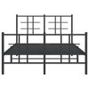 vidaXL Cadre de lit métal sans matelas avec pied de lit noir 120x200cm