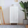 vidaXL Porte d'armoire &agrave; persiennes blanc 99,3x49,4 cm pin massif
