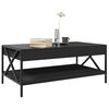 vidaXL Table basse avec LED infini noir 90x50x38 cm