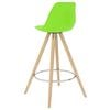 vidaXL Tabourets de bar lot de 4 vert PP et bois de hêtre massif