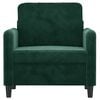vidaXL Fauteuil Vert fonc&eacute; 60 cm Velours
