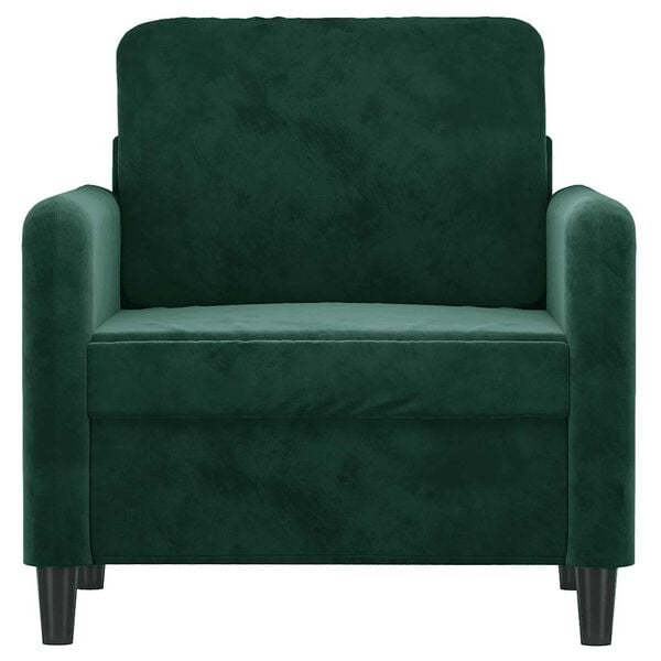 vidaXL Fauteuil Vert fonc&eacute; 60 cm Velours