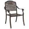 vidaXL Chaise de jardin 2 pcs Bronze 55 x 56,5 x 91cm Aluminium