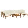 vidaXL 8 pc Bois d'acacia massif et corde Naturel