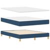 vidaXL Lit &agrave; ressorts avec matelas Bleu 190 x 140 cm Polyester
