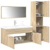 vidaXL Ensemble de meubles de salle de bain 4 pcs ch&ecirc;ne sonoma