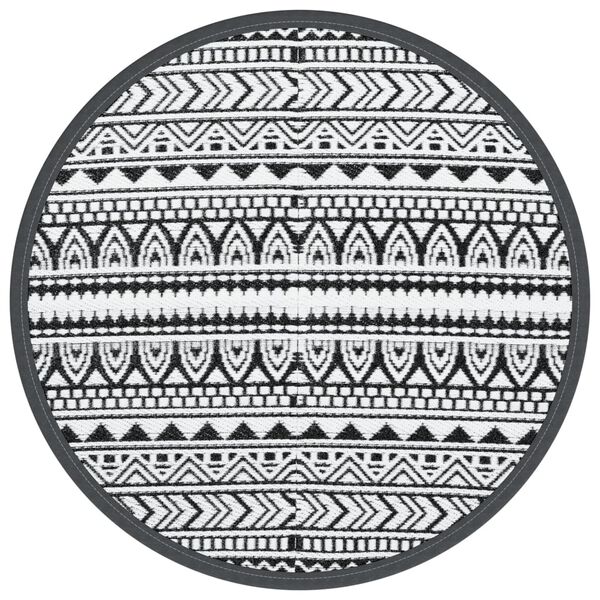 vidaXL Tapis d'ext&eacute;rieur ARAKIL noir &Oslash;200 cm PP