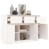 vidaXL Buffet blanc 110x36x75 cm bois massif de pin