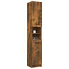 vidaXL Armoire de bain Ch&ecirc;ne fum&eacute; 32x34x188,5 cm Bois d'ing&eacute;nierie