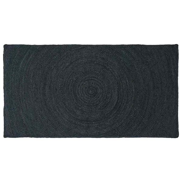 vidaXL Tapis de surface Rectangulaire Gris fonc&eacute; 80 x 150 cm Jute