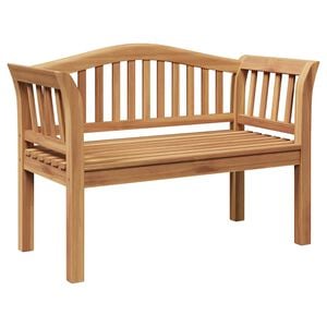 vidaXL banc Marron 120 x 53,5 x 85 cm Bois de teck massif