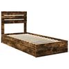 vidaXL Lit de Rangement Ch&ecirc;ne fum&eacute; 75 x 190 cm Bois d'ing&eacute;nierie
