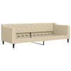 vidaXL Lit de repos sans matelas cr&egrave;me 80x200 cm tissu