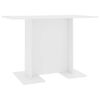 vidaXL Table de salle &agrave; manger Blanc 110 x 60 x 75 cm Bois ing&eacute;nierie
